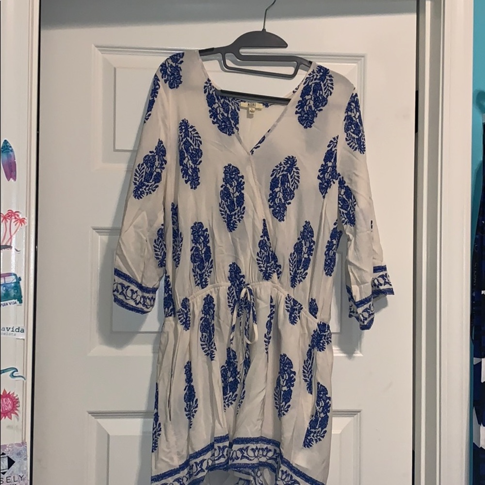 Blue and White Romper